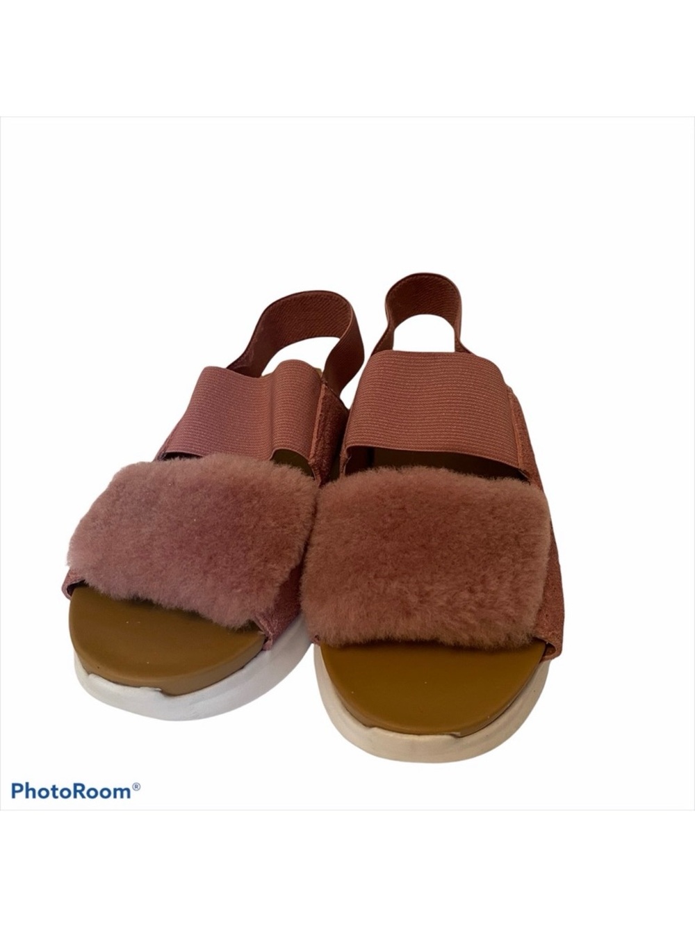 UGG SHOES SANDALS LILAC PURPLE SHEEPSKIN SUEDE LEATHER Size 7.5